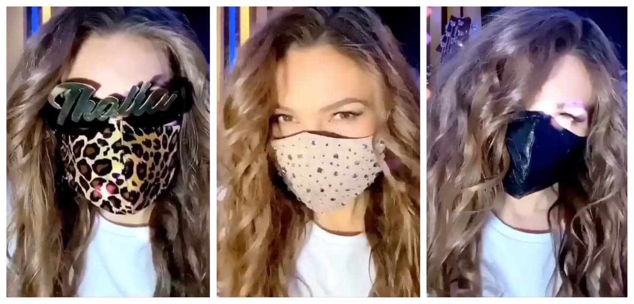 A 
<b>Thalía</b> le obsequiaron varios modelos y no dudó en presumirlos para lucir "glam". Uno de ellos tiene gafas oscuras y su nombre encima.