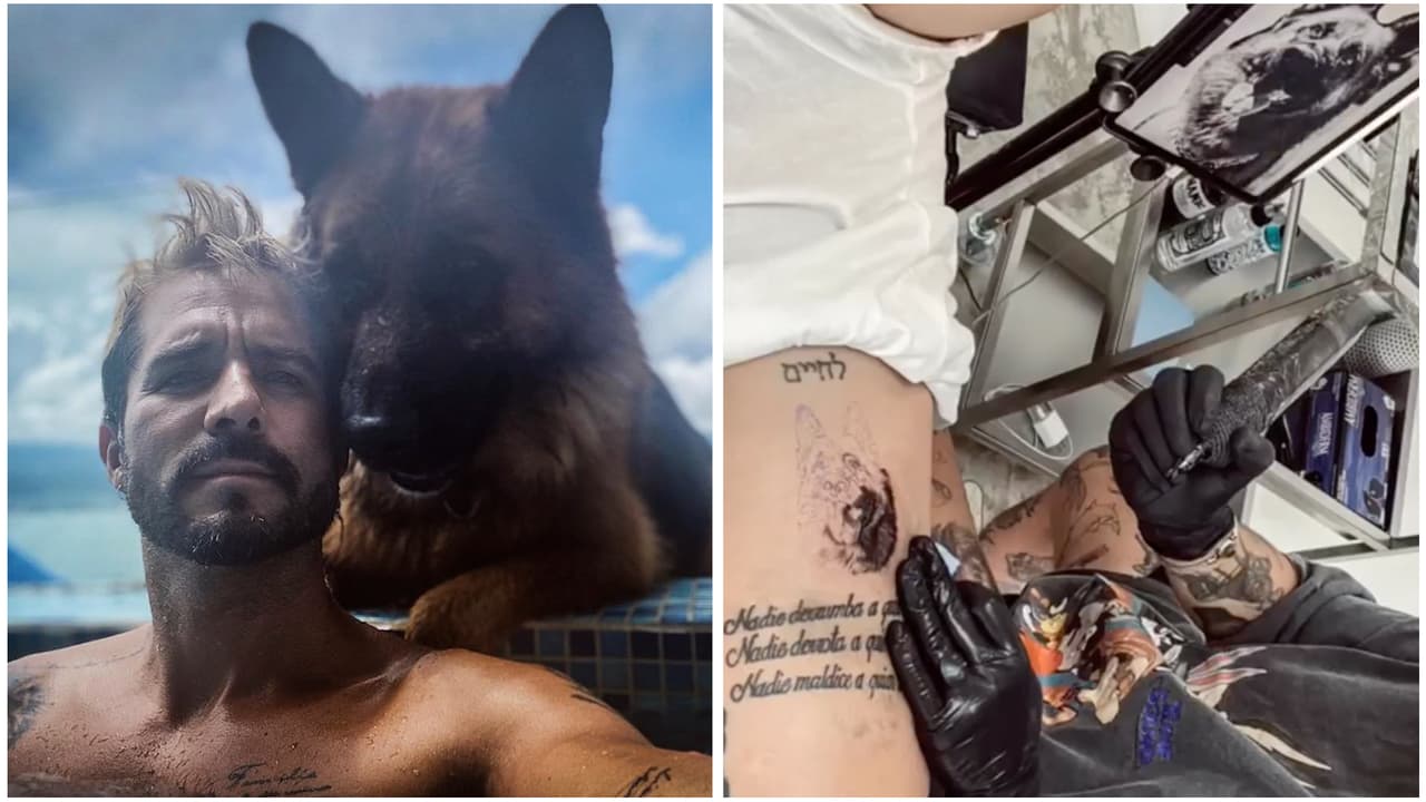 José Ron se hizo uno de los tatuajes más emotivos de su vida: ya lleva en su piel a su perro que murió