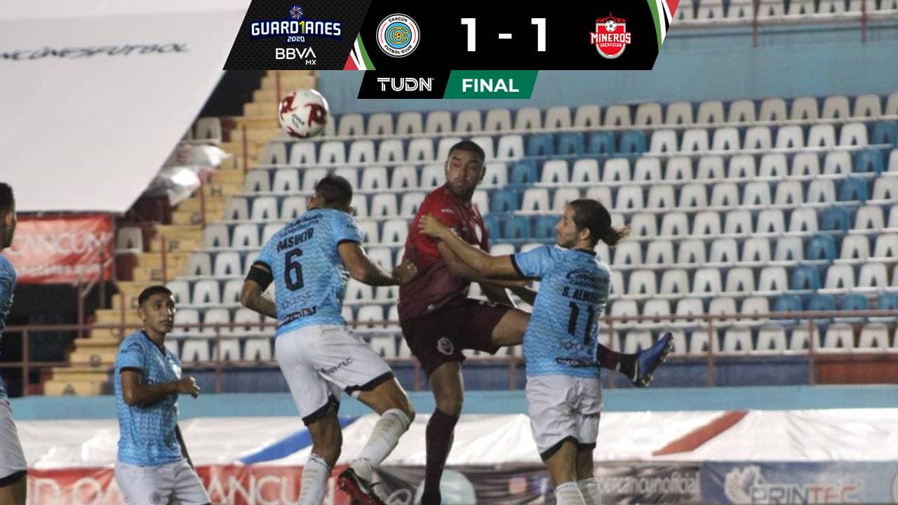 Mineros cavan empate en su visita a Cancún