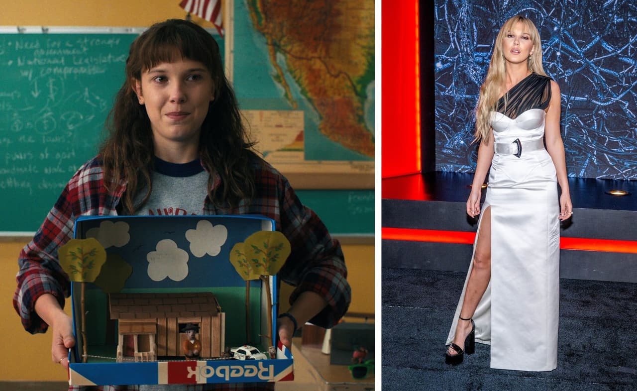 En la cuarta temporada, ya en plena adolescencia, Eleven se presenta con el pelo largo y un flequillo, aspecto totalmente ajeno al nuevo look que la actriz debutó en la alfombra roja de la premiere de ‘Stranger Things 4’ donde presumió su melena rubia.