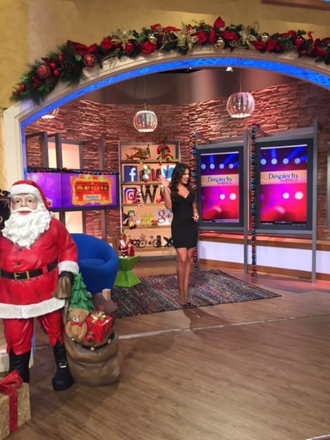 La bella Carolina quedó cautiva con la decoración y recorrió cada rincón para observar todos los detalles navideños.