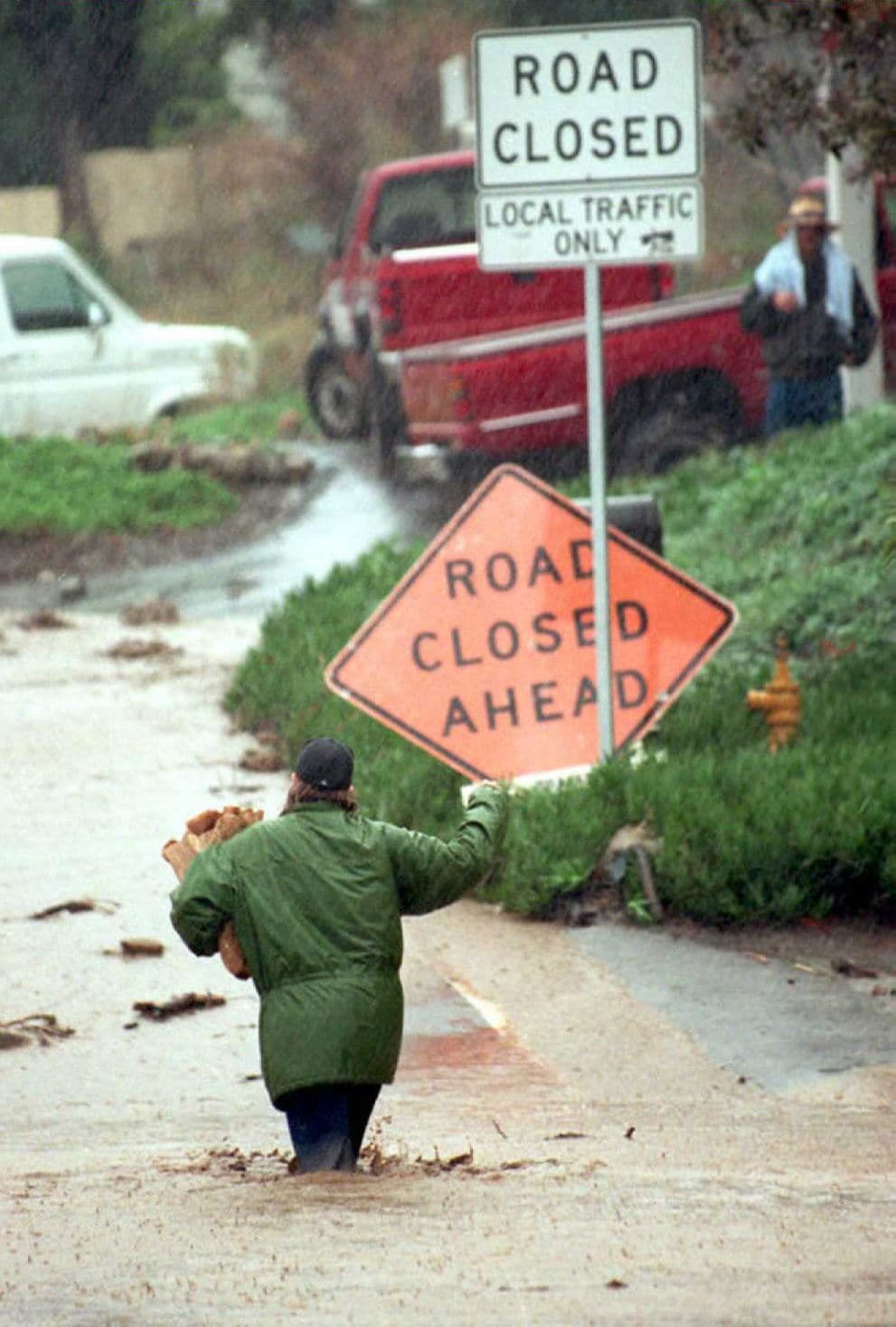 Las lluvias torrenciales de enero de 1995 causaron deslaves e inundaciones en el sur de California