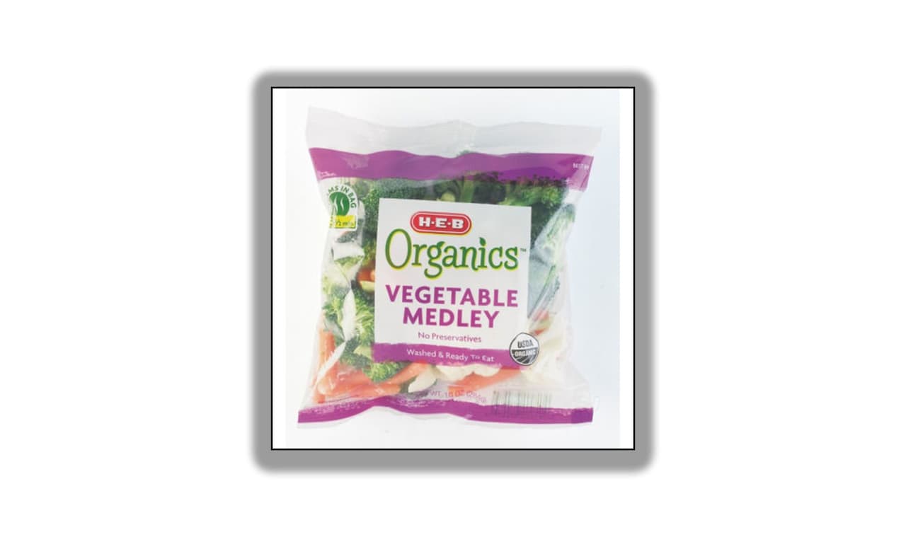 <b>HEB Organic Vegetable Medley</b>
<br>Fecha de expiración del 11 de octubre de 2019 al 16 de noviembre de 2019.