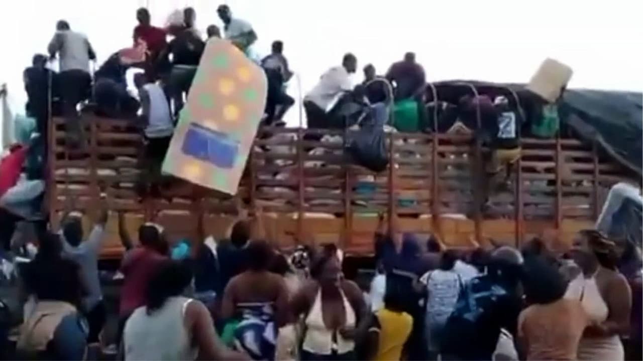 Hombres armados dispararon contra un camión que llevaba ayuda humanitaria para damnificados del terremoto en Colombia