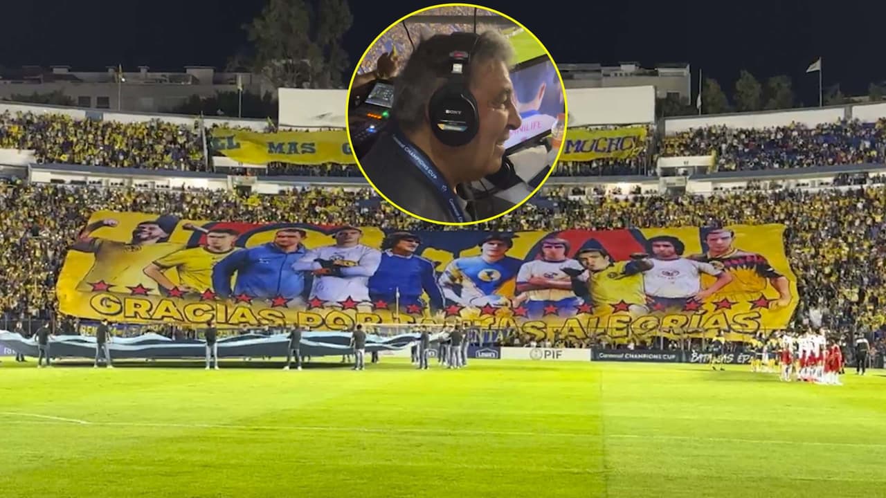 Carlos Reinoso y su increíble reacción tras ver el tifo del América