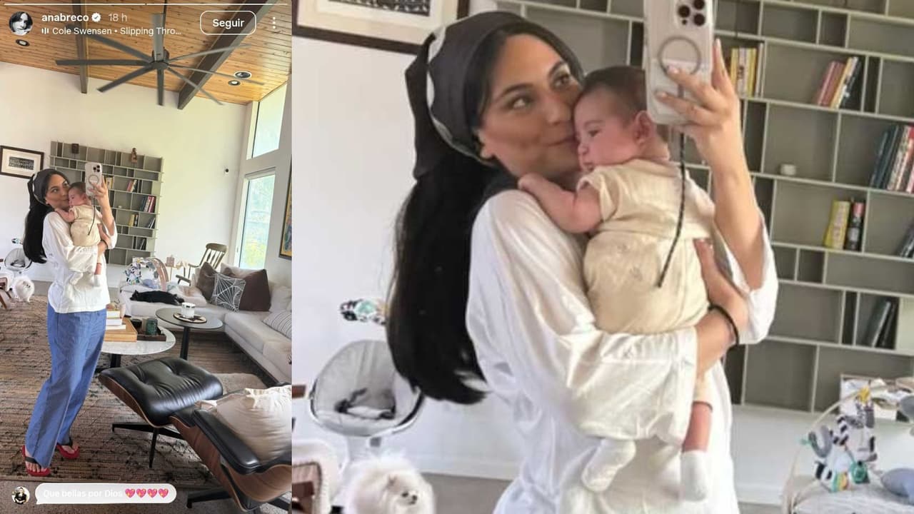 Ana Brenda presimió a su pequeña hija Aria.