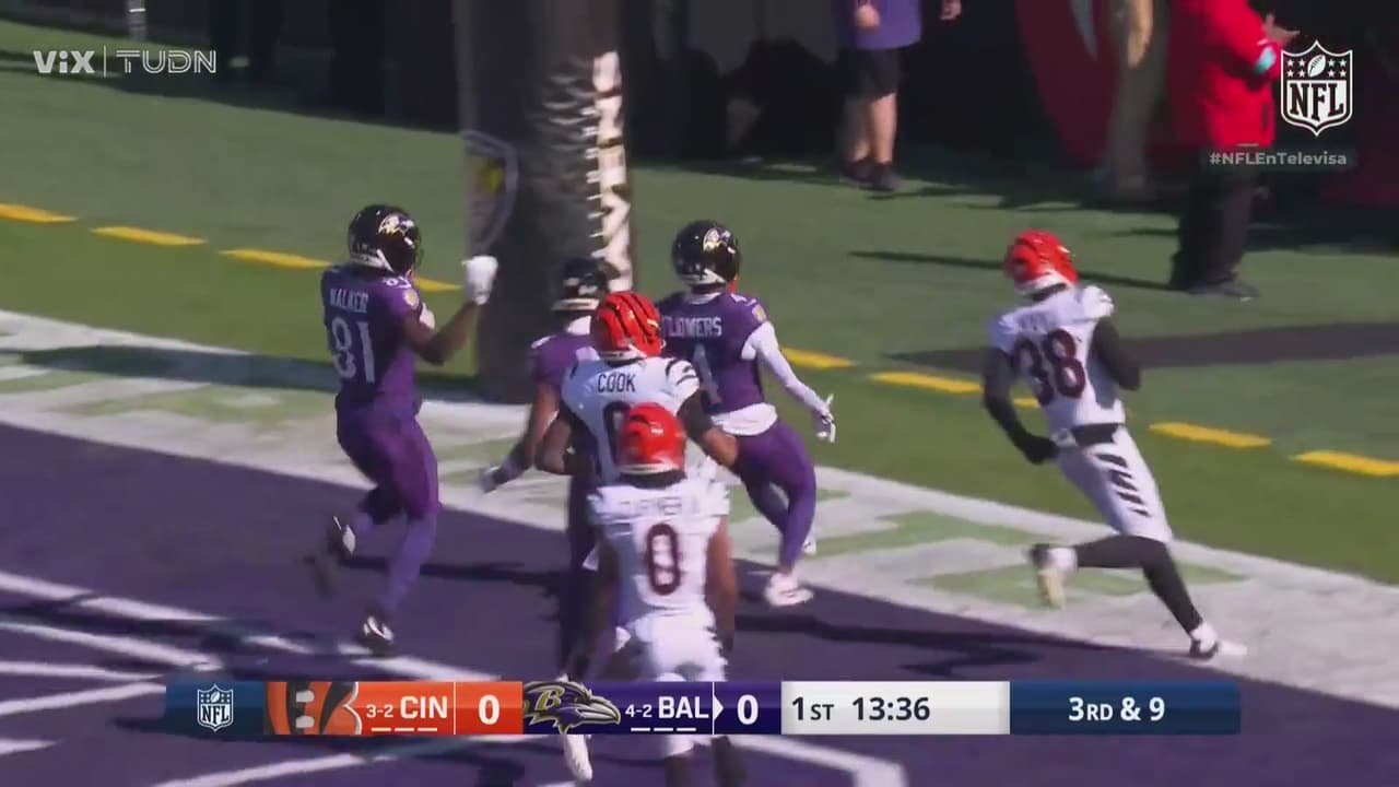 ¡Touchdown Ravens! Zay Flowers se escapa a pase de Tyler Huntley