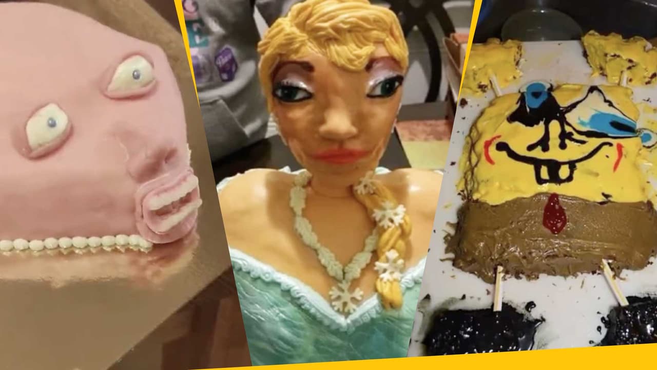 Estos pasteles resultaron tan horrendos que casi hacen llorar a los festejados