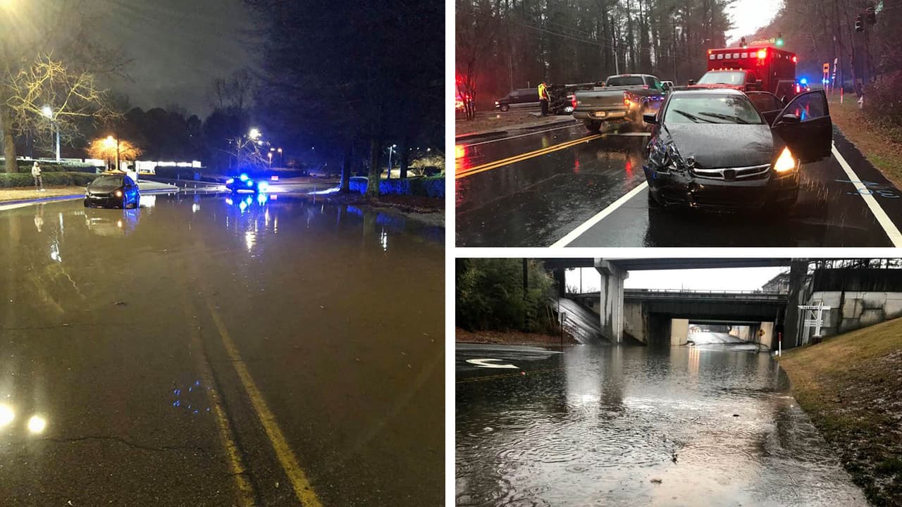 A continuación te presentamos un resumen de los acontecimientos más relevantes reportados y relacionados con lluvias en las últimas horas en el área metropolitana de Atlanta.