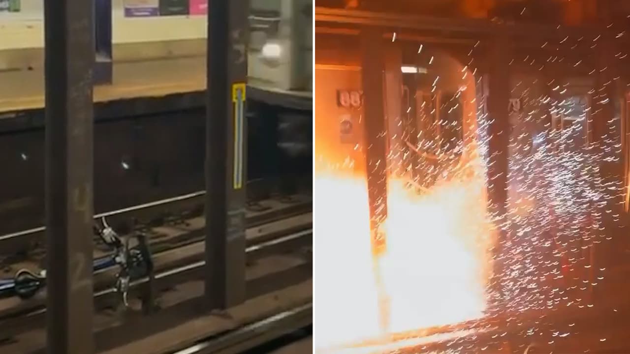 En video: Tren impacta a bicicleta en las vías y provoca una explosión en subway de Queens 
