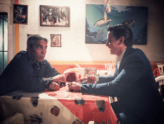 Padre e hijo tuvieron una química increíble frente a las cámaras.