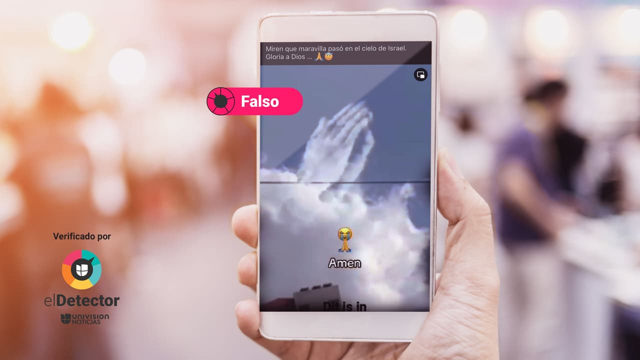 Esas imágenes de nubes en forma de manos que rezan no aparecieron “en el cielo de Israel”: son creaciones digitales