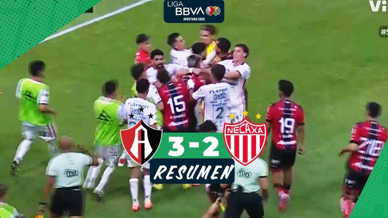 Atlas vence al Necaxa en un cierre de locura y con bronca incluida