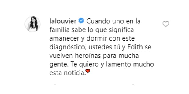 La publicación de Rebecca Jones lleva más de 15,000 'me gusta' y la actriz Adriana Louvier contestó con un emotivo mensaje al llamarlas "heroínas".