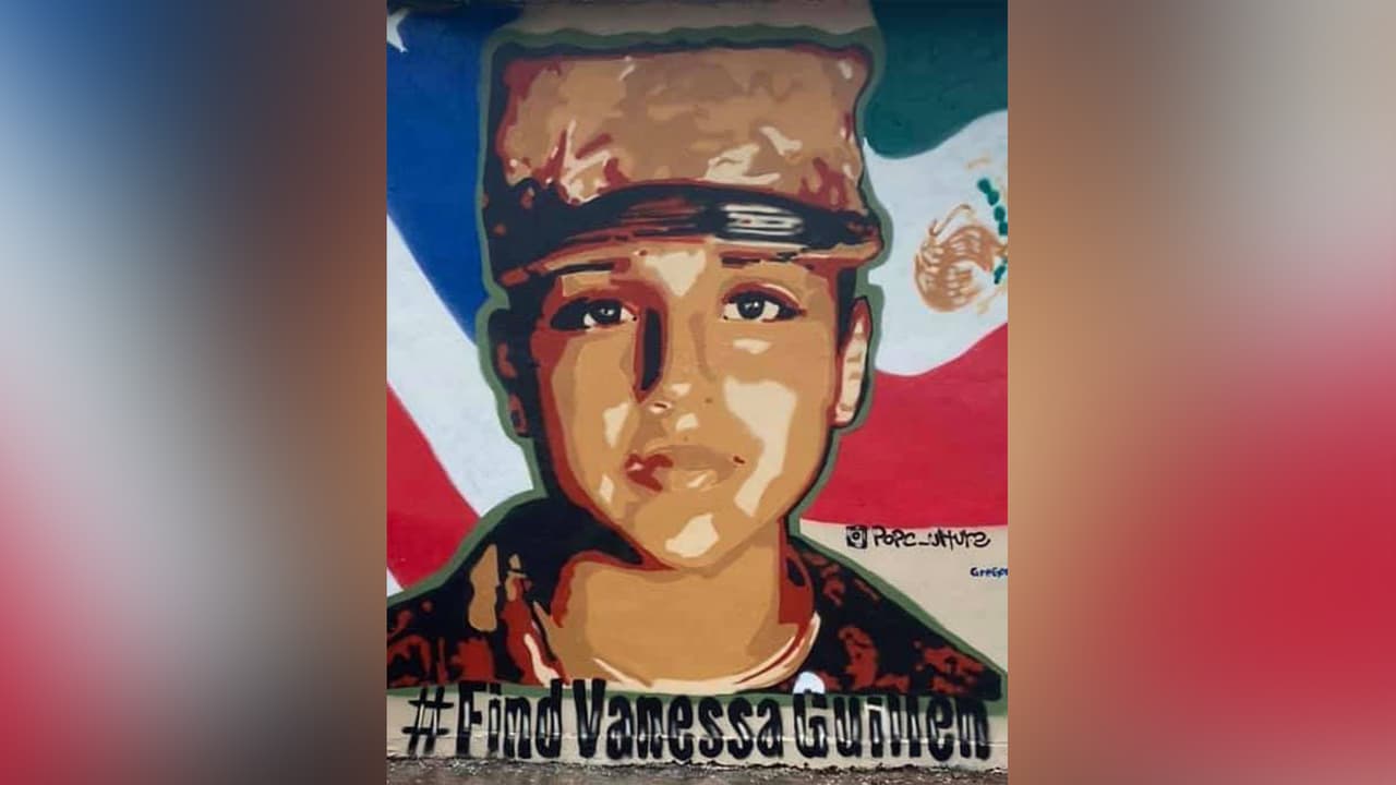 Al sur de Texas un artista plástico creó un mural en honor a Vanessa Guillén.