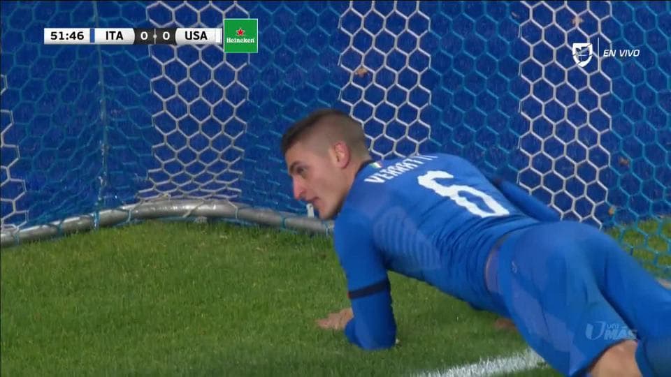 Tiro desviado de Marco Verratti