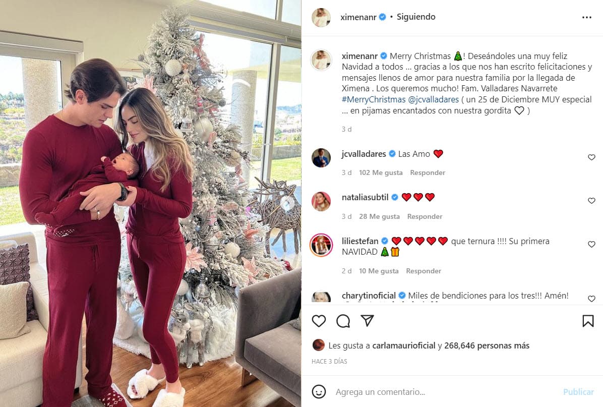 Ximena Navarrete desea Feliz Navidad y muestra su esbelta figura.