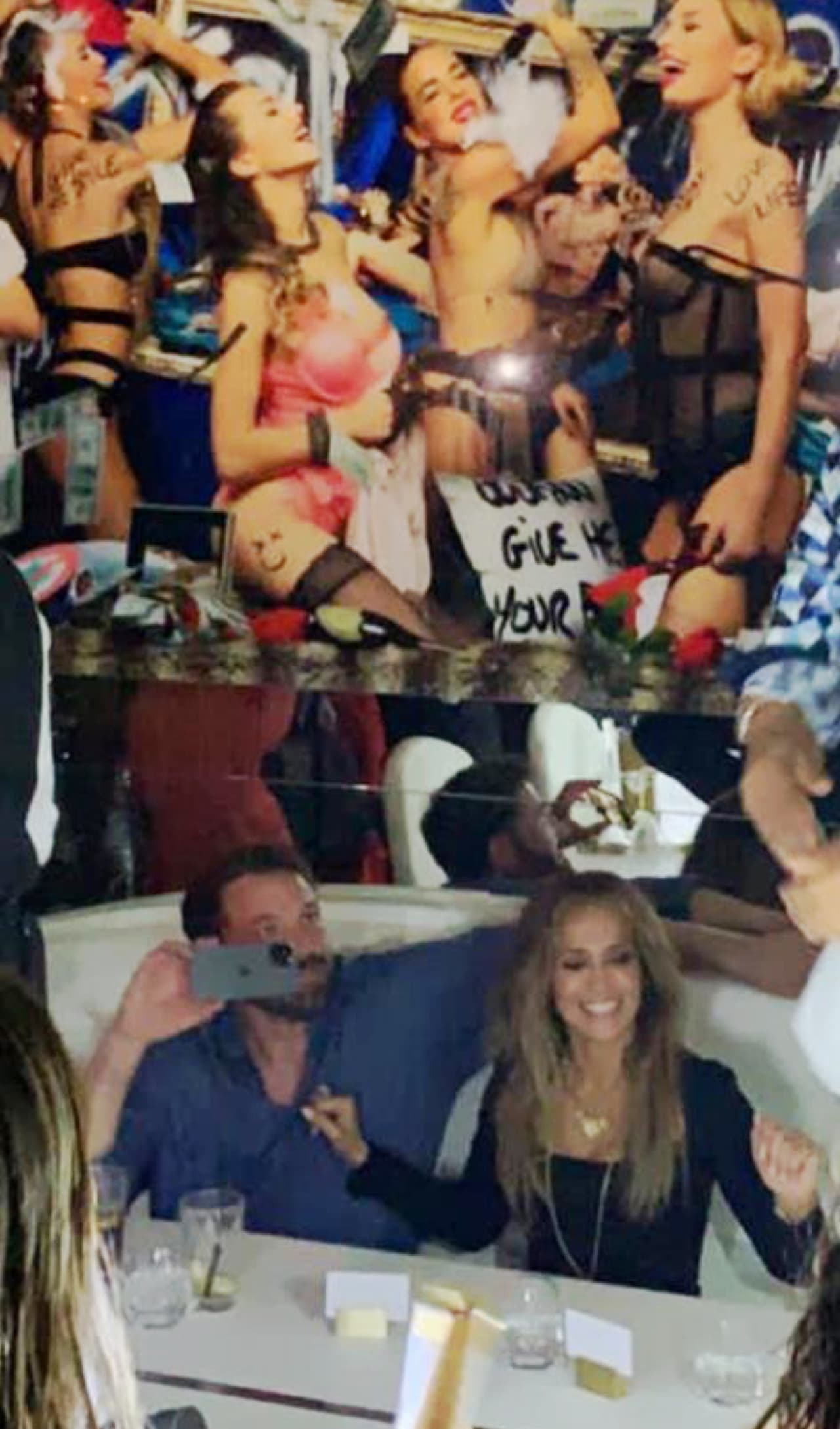 "Anoche celebraron el cumpleaños de 'Jen' en un club. 
<b><a href="https://www.univision.com/famosos/jlo-ben-affleck-construccion-nueva-mansion-fotos" target="_blank">Se veía hermosa</a></b> y muy feliz".
<br>