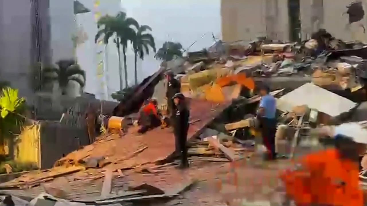 Así se ve uno de los edificios que colapsó por terremotos en Venezuela