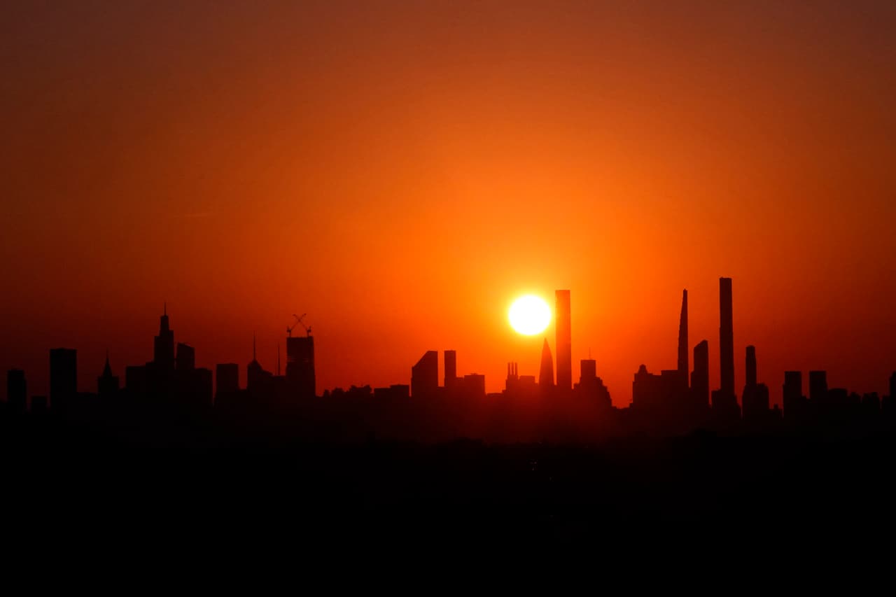 El bello atardecer del miércoles 6 de septiembre en Nueva York.