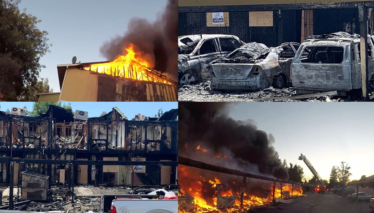 14 familias de Fresno amanecen ‘con lo puesto’ luego que las llamas consumieran conjunto habitacional.