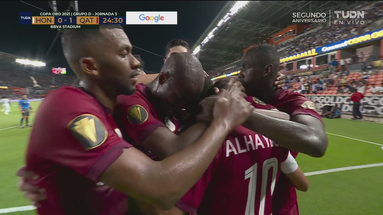 ¡Gol de Qatar! Homam Ahmed anota el 1-0 con un trallazo