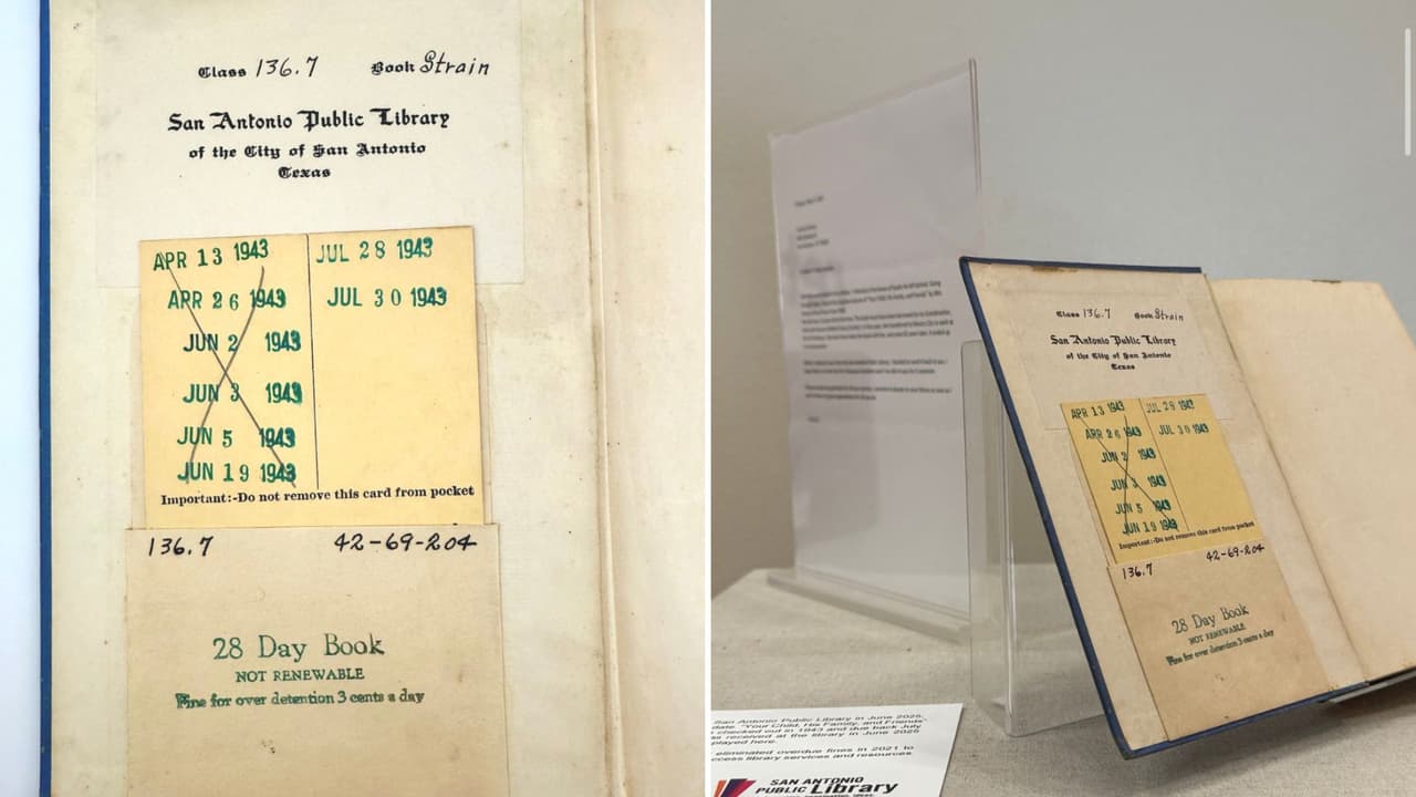 Devuelven a biblioteca de San Antonio libro que abuela hispana tomó prestado 82 años atrás