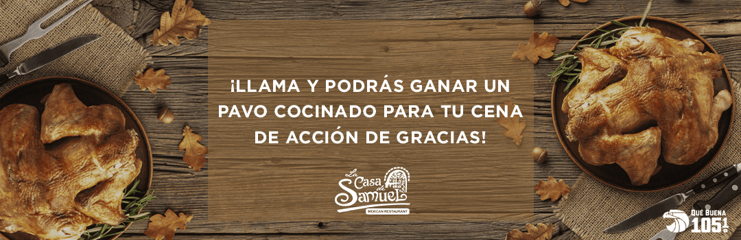 Gana un pavo para Acción de Gracias