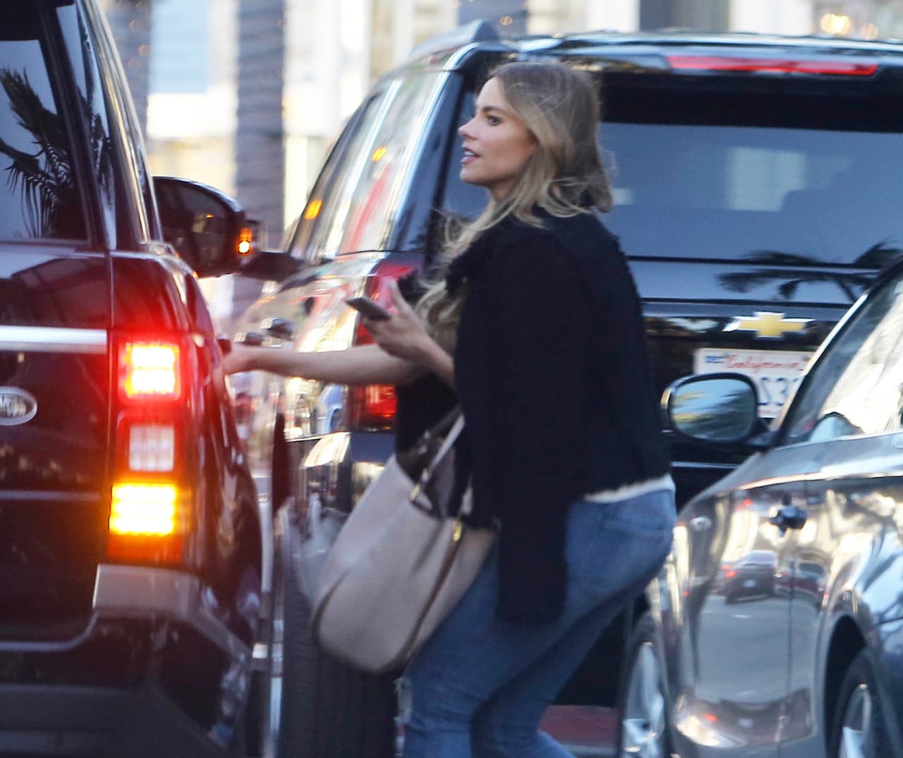 La colombiana disfruta de un día de exclusivo shopping.