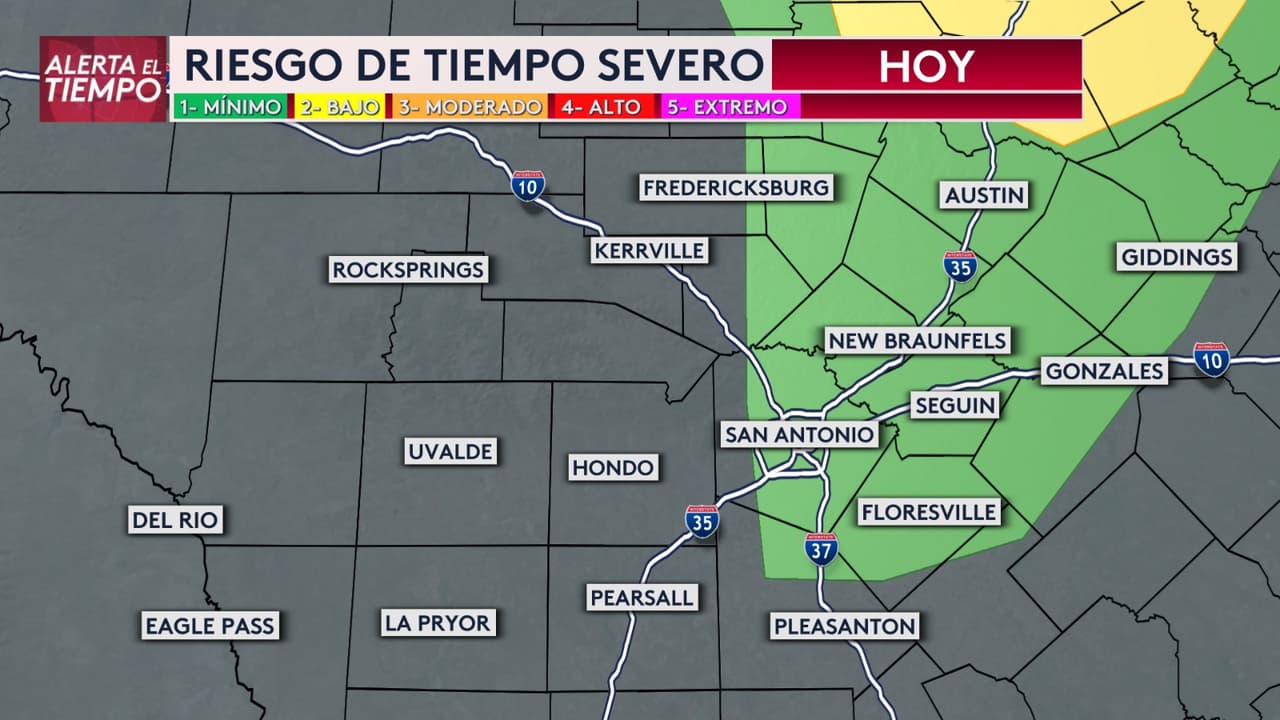 El Servicio Nacional de Meteorología informó sobre el riesgo de tiempo severo para San Antonio y el centro de Texas.