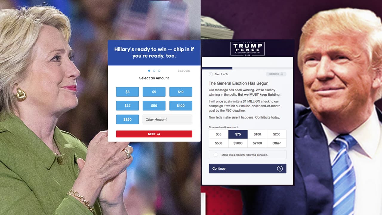 A Clinton y a Trump también les interesa el bolsillo de los pequeños donantes