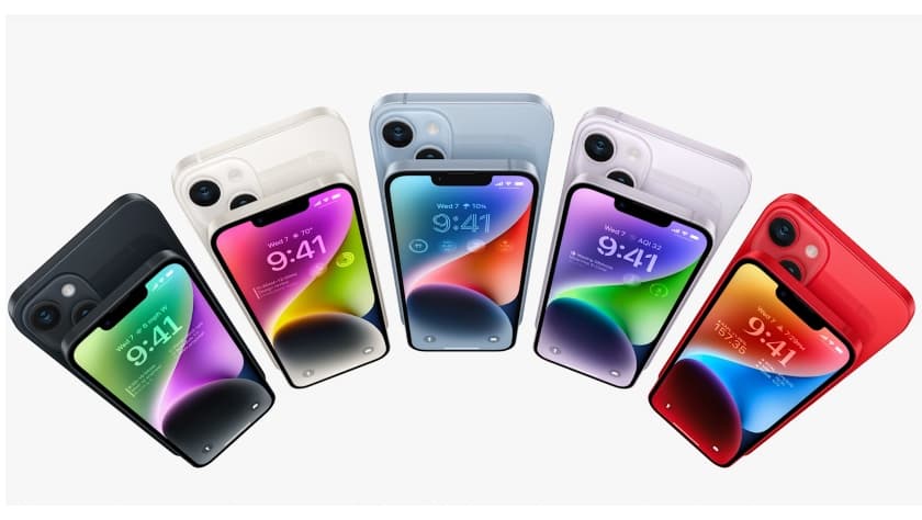 El iPhone 14 estará disponible en cinco colores, medianoche, blanco estrella, azul, morado y rojo. Cuenta con un protector de pantalla que evita que el display se dañe.
<br>
<br>La cámara del equipo cuenta con cambios sustanciales: 12 MP con un mejor sensor y autofocus. La cámara frontal es híbrida y se añadió una función de 'action mode', al estilo de las cámaras GoPro.
<br>
<br>El iPhone 14 y el Plus tendrán un costo de $799 y $899, respectivamente. Estarán disponibles para preordenar a partir del 9 de septiembre.