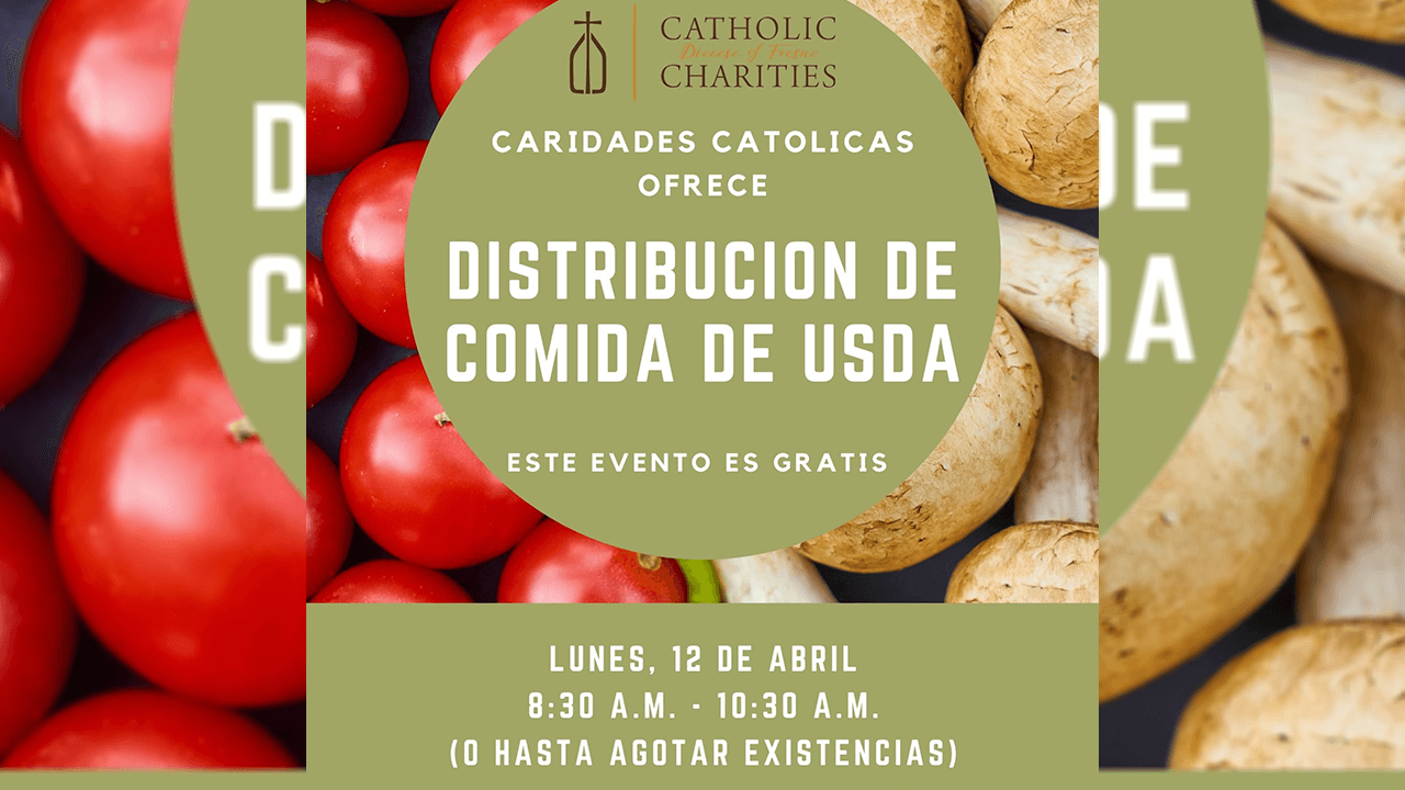 Distribución de comida en Fresno