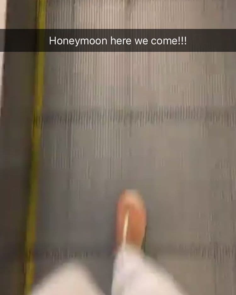 Eva compartió esta foto en su cuenta de Snapchat.