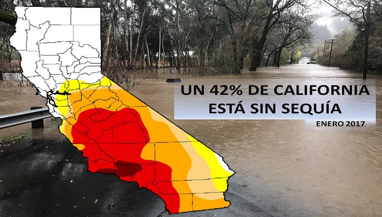 Un 42% de California está libre de sequía tras las últimas lluvias