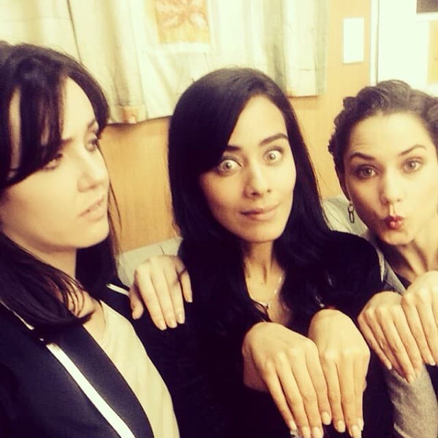 La alegría en los camerinos estaba al máximo con ellas.