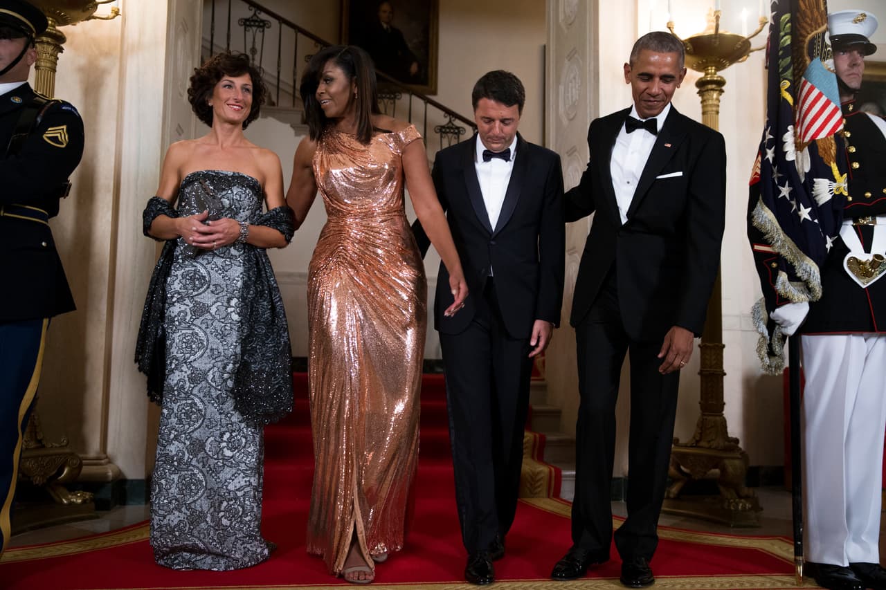 Michelle Obama en su última cena de Estado en la Casa Blanca