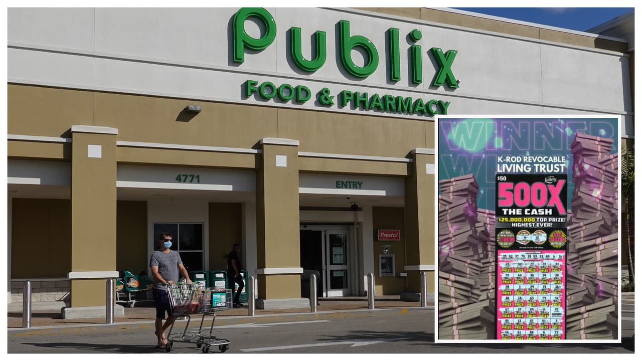 Van de compras a un Publix y se convierten en millonarios con el raspadito de la Lotería