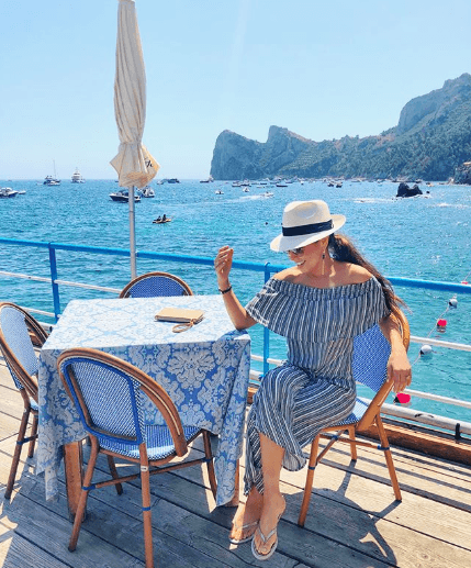 Thalía eligió Italia como destino para disfrutar de las vacaciones de verano.