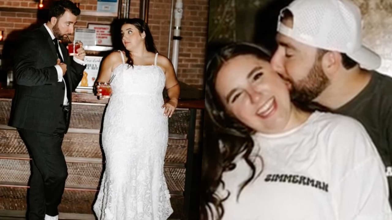 Estos novios usaron pijama en su boda y su decisión causó debate en redes sociales