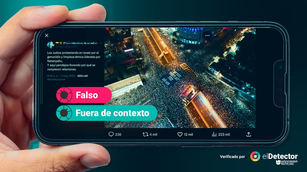 Esa multitud no protesta en Israel por la guerra en Gaza: la imagen fue tomada antes del inicio del conflicto 