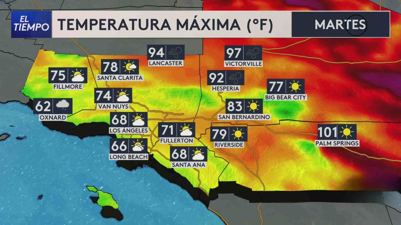 Pronóstico del tiempo hoy en Los Ángeles: Advertencia por fuertes vientos; el termómetro alcanzará 74 °F