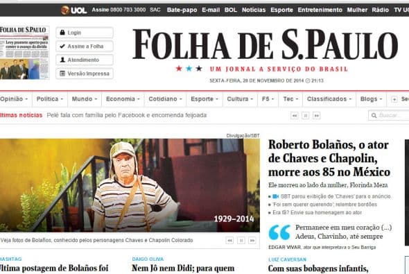 Folha de S. Paulo en Brasil.