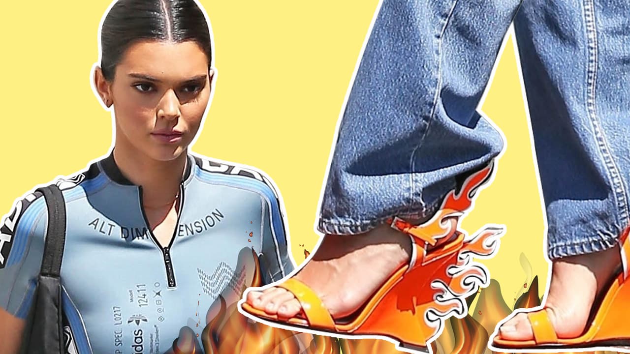 Los pies de Kendall Jenner están en llamas (literalmente)