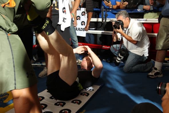 'Canelo' hizo un entrenamiento completo y mostró muy buenas condiciones.