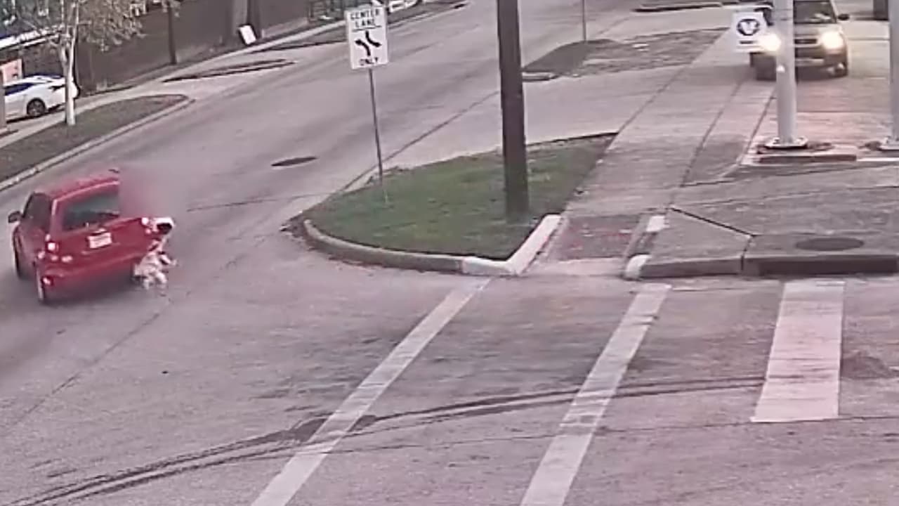 Se acerca a ella y le arrebata el bolso, forcejean y el sujeto sube al automóvil. La mujer quedó atorada en la puerta del pasajero y es arrastrada junto con su perro por varios pies.