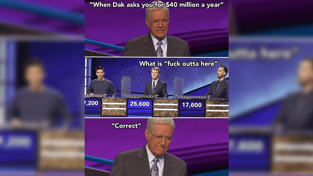 Así atacan los memes al QB de Dallas Cowboys sobre el contrato millonario que desea.