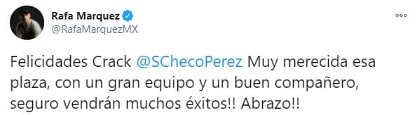 No cesan las felicitaciones para ‘Checo’ Pérez y Red Bull | Grandes personalidades se sumaron a las palabras de aliento para el piloto mexicano y su nueva escudería.