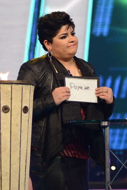 Stephanie durante las votaciones de la gala nueve.