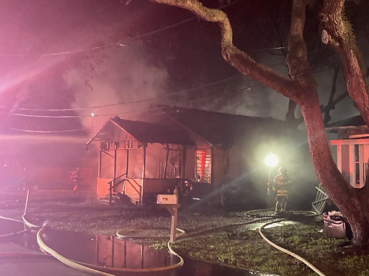 Bomberos de Clearwater informaron que el residente de la vivienda logró salir antes de quedar atrapado por el siniestro.
<br>